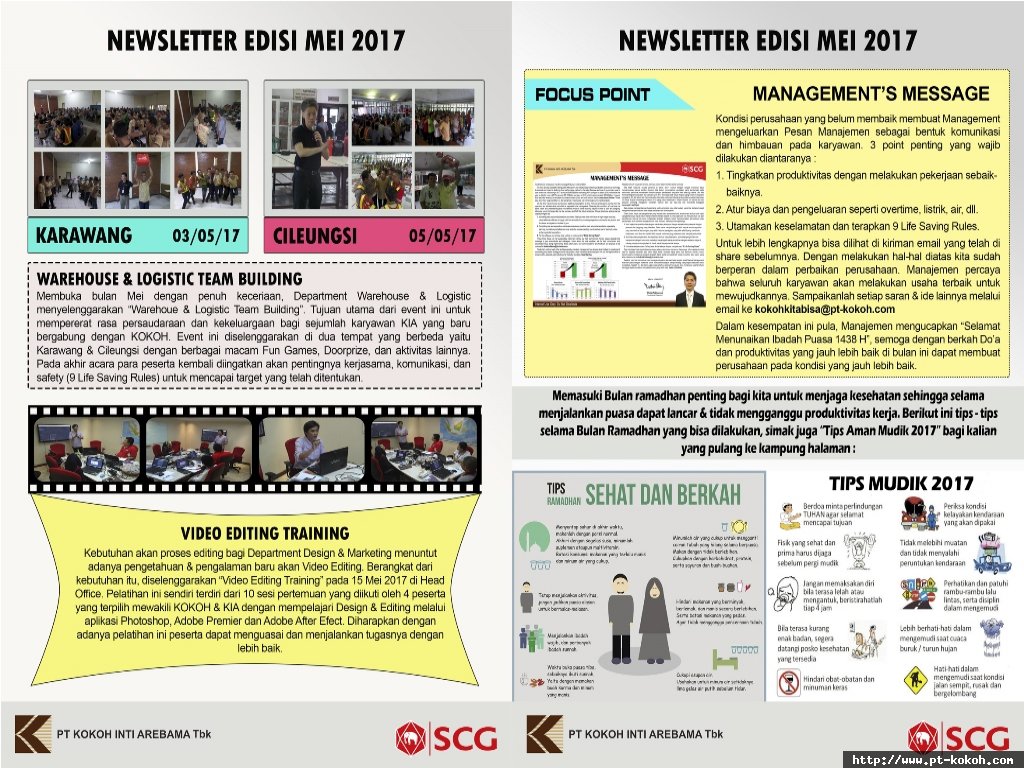 Newsletter Edisi Mei 2017