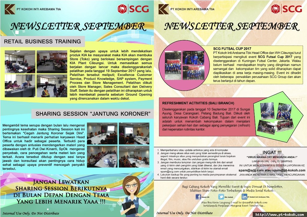 Newsletter Edisi September 2017