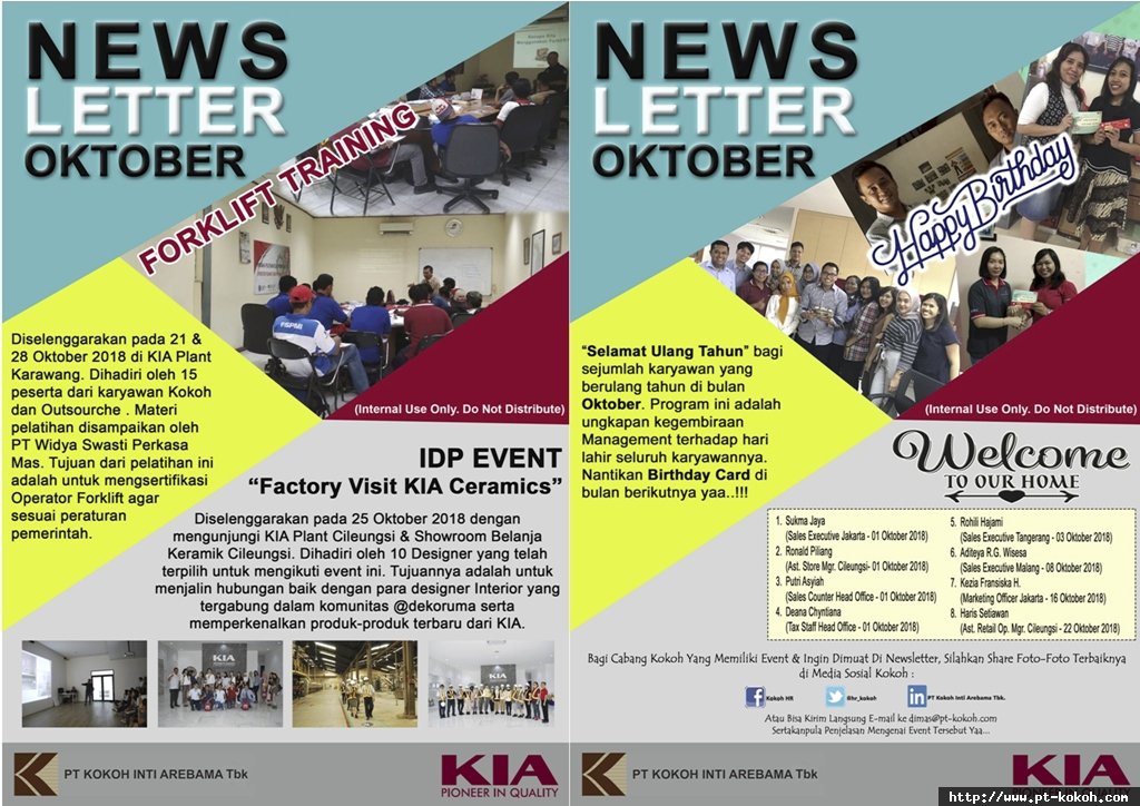 Newletter Edisi Oktober 2018