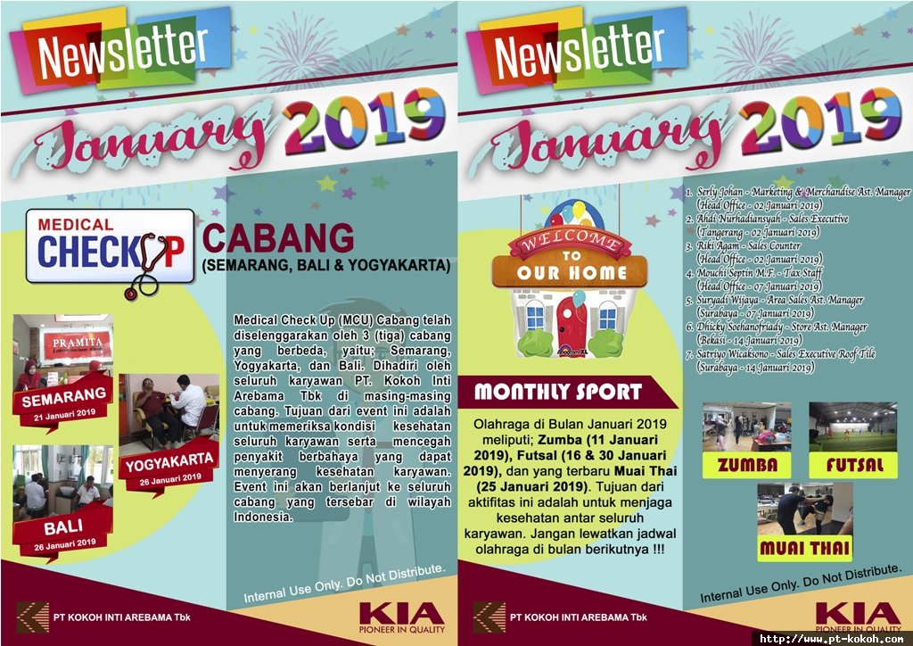 Newsletter Edisi Januari 2019